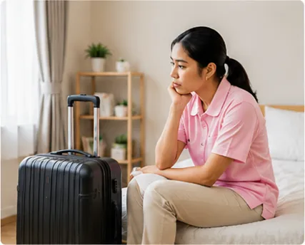 他のスタッフとなじめず孤立している外国人介護スタッフ